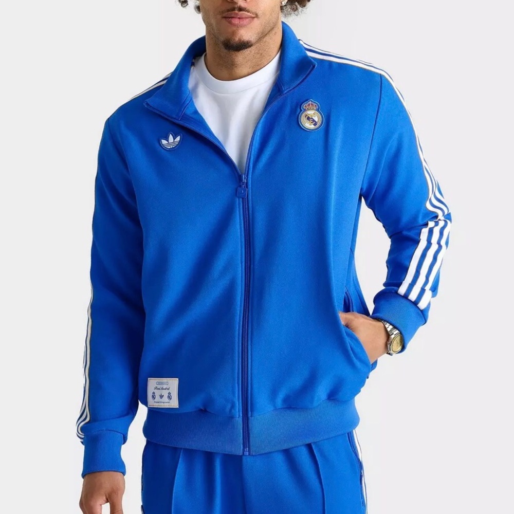 Real Madrid adidas Terrace Icons Full-Zip Track Jacket - Blue new